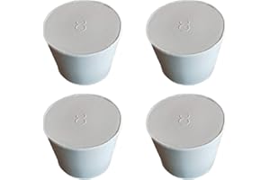 HeyWin Gummistopfen Konisch 33mm to 42mm, Verschlussstopfen Verwendet für das Versiegeln von Ballonflaschen,konische Flasche usw (4, 8#)