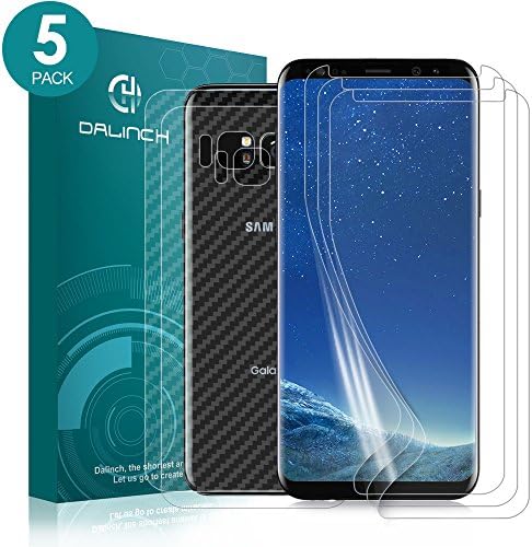 Dalinch Galaxy S8 Plus Screen Protector[5-Pack], Full Coverage [HD Clear][Anti-Bubble] Curved Edge TPU Film for Samsung Galaxy S8 Plus (S8 Plus, Clear)