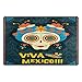Produktbild Mexican Sugar Skull Halloween Front Door Mat Outdoor Indoor Entrance Doormat, Day Of Dead Girl Winter Holiday Door mats Stylish Welcome Mats Garage Patio Snow Scraper Front Doormats 31 x 20 inc