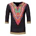 Produktbild Binggong Herren Shirt,Gutaussehend Männer Herbst Mode Freizeit Schmale Passform Afrikanischer Stil Nationaler Stil Drucken Lange Ärmel T-Shirt Hemd Oben Grundsätzlicher Absatz