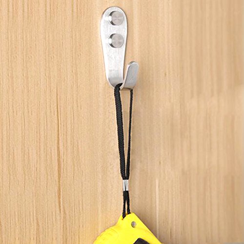 Blue Vessel 2x Badezimmer WC Robe Handtuch Coat Küche Aufhänger Tür Garage Edelstahl-Haken - 5