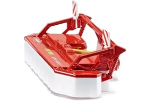 siku 2461, Kuhn Frontmähwerk, 1:32, Metall/Kunststoff, Rot/Weiß, Passend für alle siku Traktoren mit Frontkupplung