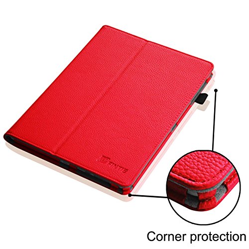 Fintie Samsung Galaxy Tab S 10.5 Hülle Case – Slim Fit Folio Kunstleder Schutzhülle Cover Tasche mit Ständerfunktion für Samsung Galaxy Tab S T800 T805 (10,5 Zoll) Tablet (mit Auto Schlaf / Wach Funktion), Rot - 6