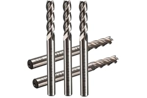 HONFITAT ChaRLes 5 Stücke 6Mm Schaft Aluminium Hss Hss Klinge 6 × 6 × 24 × 68Mm Verlängert Schaftfräser Router Bit