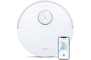 ECOVACS DEEBOT T10, Robot aspirateur Laveur avec plaque de nettoyage vibrante (OZMO Pro 3.0), 3000Pa, détection d'obstacles avec IA (AIVI 3.0), cartographie 3D, Batterie 5200 mAh, Assistant Vocal YIKO