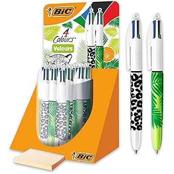 Lot De 18 Stylos 4 Couleurs - Bille Rétractable 0,5 Mm (Noir, Bleu, Rouge, Vert) - Pour Bureau, École, Cadeau