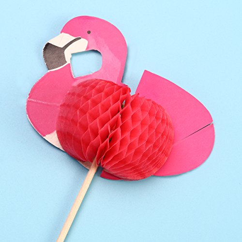 OUNONA 20 Stück Flamingo Cupcake Topper Deko Picker - 4
