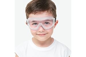 MOVNUOCA Schutzbrille Kinder für Nerf Spielen Stoßfest Gläser Beschlagfrei Verstellbarer Riemen Passform für 5-12 Jahre