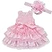 EFE Newborn Infant Baby Girls Flower Party Wedding Ruffle Layered Dress+Headband 12-18 Months
