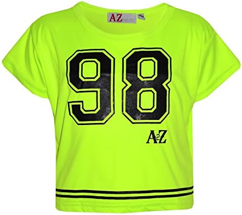 A2Z 4 Kids� Girls Top Kids 98 Print Stylish Fahsion Trendy T Shirt Crop Top New Age 5 6 7 8 9 10 11 12 13 Years