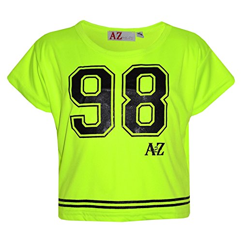 A2Z 4 Kids� Girls Top Kids 98 Print Stylish Fahsion Trendy T Shirt Crop Top New Age 5 6 7 8 9 10 11 12 13 Years