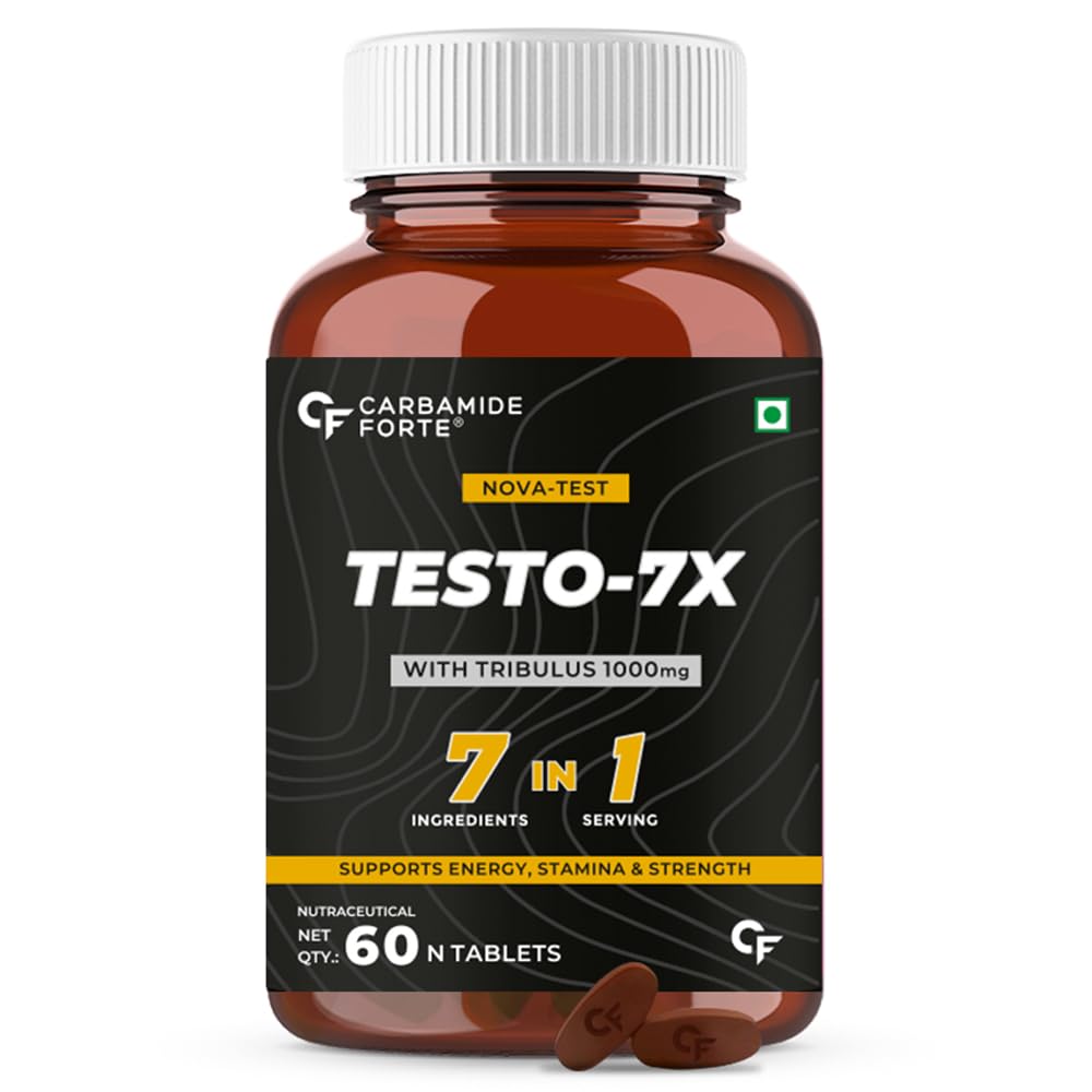 Carbamide Forte Testosterone Booster | Testosterone Supplement for Men | Testo Booster with Tribulus 1000mg | Testo Booster F