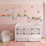 Wallpark Karikatur Auto Flugzeug Ballon Abnehmbare Wandsticker Wandtattoo, Kinder Kids Baby Hause Kinderzimmer DIY Dekorativ Kunst Wandaufkleber - 2