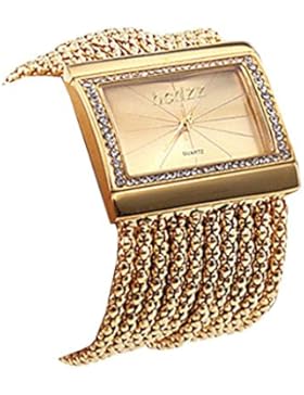 YPS Damenuhr Armband Gold-Diamant-Kasten-Legierung Band WTH8226