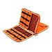 Produktbild Universal Reisetasche mit Doppelschichte Organisator Tasche Tragetasche für Festplatte Batterie Ladegrät Kabel Powerbank Festplatte USB Sticks Stoßen-Vermeinden - Groß, Grau und Orange