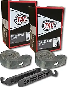 TAC 9 Tube, 26 x 1.95-2.125, Regular Schrader Valve 32mm - Bundle Options Available w/Rim Strips and Tire Levers