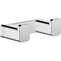 Porte-Serviettes Double Hansgrohe AddStoris 648mm - Noir Chromé Brossé - Design Moderne