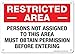 Produktbild Eugene49Mor Sperrbereich Schild – 35,6 x 25,4 cm .040 rostfrei Aluminium – Made in USA – UV-geschützt und Wetterfest – A82–455 AL