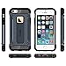 CUBIX iPhone 5S Case, Robot Series Case Cover UV Coated Slim Hybrid Defender Bumper shock proof Case Armor Cover With Stand for iPhone 5S Navy Blue RS.599.00