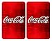 Produktbild Wenko Glasabdeckplatten Universal Coca-Cola Classic 2er Set, Kochplattenabdeckung und Schneidebrett für Alle Herdarten, Gehärtetes Glas, Mehrfarbig, 52 x 30 x 4,5 cm