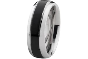 DOOSTI Partnerring/Trauring Black RIPE Chirurgischer Edelstahl mit Gratis Gravur