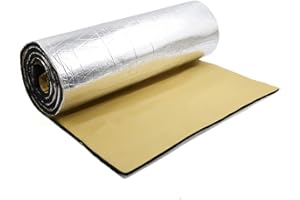 Lifemaison Auto Schallschutzmatte selbstklebend Anti Dämmmatte Aluminium Folie Auto Dämmung Lärmschutz Schalldämmung Feuerfeste Auflage 50 x 200 cm für Türen Dächer Böden Stämme