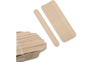 SWAVGO Holzmundspatel 1000 Stück - Holzspatel - Zungenspatel aus Holz - Spatel - Mundspatel - Rührstab - Kosmetik Spatel - Holzstäbchen zum Basteln (10)