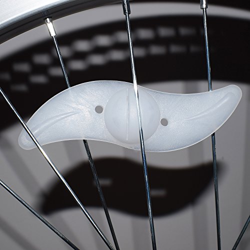 Riao-Tech 4er Set Fahrrad Speichenlicht Fahrradreflektoren, LED Speichenleuchten mit 3 Leuchtmodi (Grün) - 3