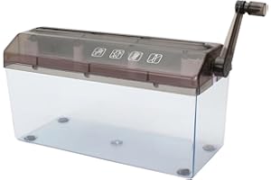 KISBEIBI A4 Mini Portable Hand Crank Shredder for Home, Office, School, Professional, for Banknotes, Small Notes and Letters