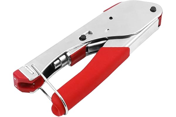 Greluma 1 Styck F-Type RG59/RG6 koaxialkabelpressare, koaxialkompressionspressverktygskabelavdragare