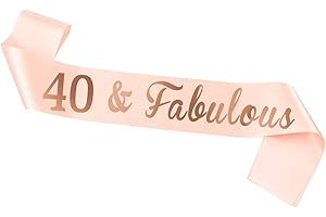 JEKUGOT 40th Birthday Sash 40th Birthday Decorations for Women Birthday Sash for Women 40th Sash for Birthday Party
