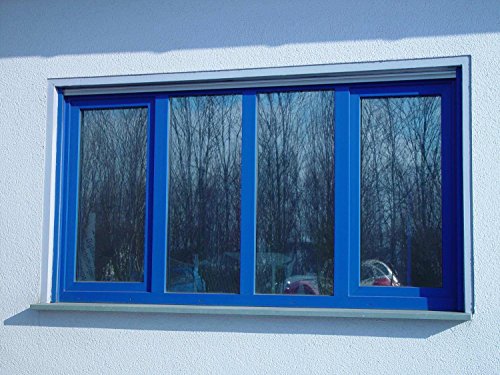 76 x 300 cm Lönartz Universal Spiegelfolie, Sonnenschutzfolie Sichtschutzfolie, 99% UV-Schutz, 78% reduzierte Helligkeit, kratzfest, Materialstärke 50µ, selbstklebend (SPF-76-3) - 3