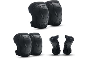 SHMSHNG Rodilleras Infantiles, Rodilleras Infantiles para Patines en línea Equipo de protección 6 en 1 para niños de 3 a 8 años Coderas Patinetes Bicicletas