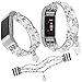 Produktbild Qianyou for Fitbit Charge 2 Armband, Mode Sport Perlen Bead Armband Ersatz Armbänder Band für Fitbit Charge 2 Dekorative Bands Frauen Mädchen (Weiß)
