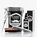 High-quality beard care set - including Mr Burton's Beard Oil "pure", beard brush, scissors and comb - the perfect gift or birthday present for men and beard-wearers.