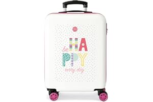 MOVOM Be Happy, Trolley Rigido Cabina 55m Bambine E Ragazze, Multicolore, Media