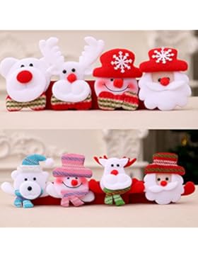 Zhhlinyuan Weihnachtsbrosche 24 PCS Christmas Party Decoration Led Flash Brooch Pin Badge Children's Toys Halloween...