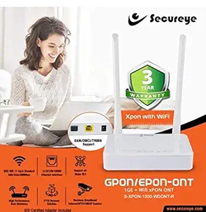 Secureye High Performance Dual Anetenna GPON/EPON-ONT 1GE + WiFi xPON Fibre Solution Router (Made in India)