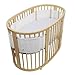 Safe Dreams 4-Sided Cot Wrap with 100% cotton surface (White)