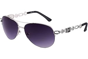 Fonhcoo Women's Mirrored Sunglasses, UV400 Glasses, Vintage Aviator Glasses, Retro Sunglasses, Women with Eye-catching Mirroring