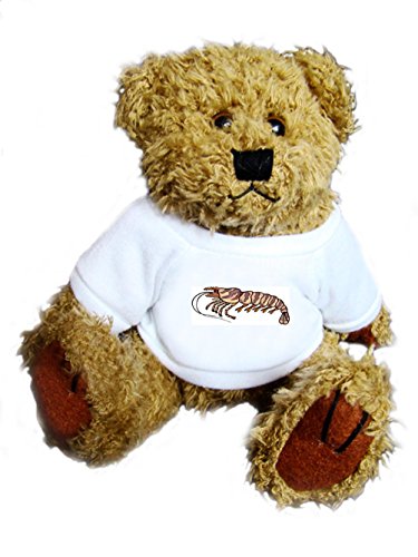 Teddy Bear with prawn, wildlife, marine, crustacean, underwater, shrimp image t-shirt
