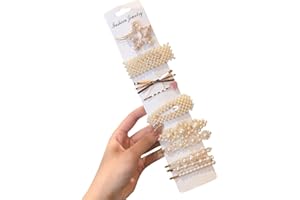 FKWKUW Ensemble De 10 Perles En Épingle À Cheveux,Petit Ensemble En Épingle À Cheveux Perle Élégante, Pour Les Filles Accessoires De Cheveux Et Décoration En Épingle À Cheveux, Mariage En Épingle À Ch
