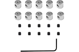 GYOTUU Pin Badge Backs Locking Pin Keepers Locking Clasp Set, Metal Locking Pin Backs with Wrench for Name Tags, Lanyards, Badges, Uniform (Silver, 6 x 5.5 mm)