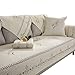 Produktbild AQAWAS Couch Covers, Winter Solid Color Cotton Sofakissen Non-Slip Sofa Cover Handtuchbezug, Multi-Size Haustier Hund Couch Weiche Gesteppte Möbel Protektoren Covers für Sofa,White_28*71inch