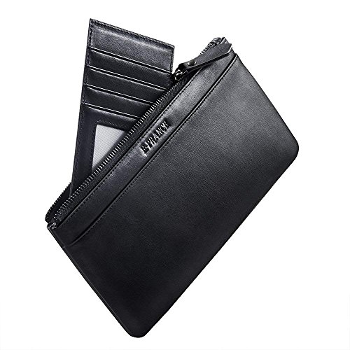 E-PRANCE - Cartera para hombre Negro Negro