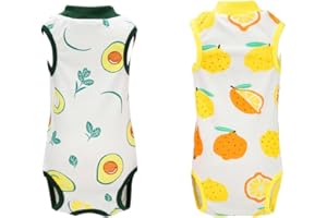 Leisofter Katze Kleidung Katzen Recovery Anzug Nach Operation Bauchwunden Hautkrankheiten Baumwolle Katze Body Physiologische Kleidung Kätzchen Hunde, 2 Stück