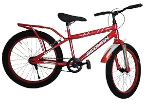 Geoman Kids 20T Single Speed Road Racing Bike Carrier Cycle Sports Ranger Bicycle, Girls Boys, Age 5-9Years, Red