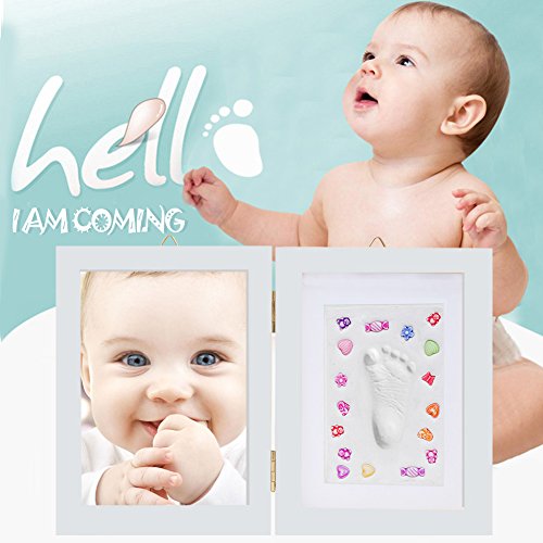 Baby Handabdruck und Fußabdruck DIY-Set mit schadstofffreiem Lehm, das Ideale Babyparty Geschenk - 3