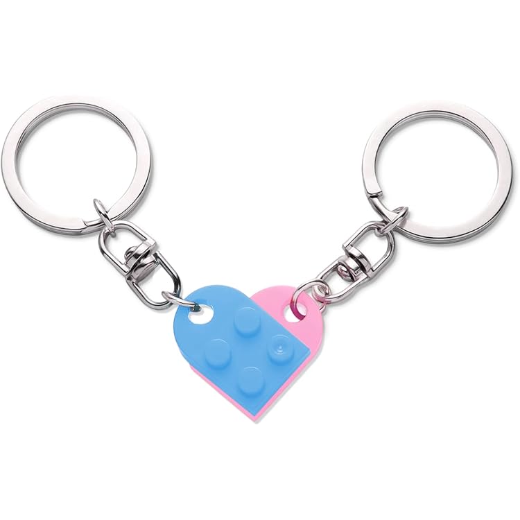 Porte-clés Cœur En Briques - Lot De 30 Pièces Multicolores - Cadeau Couple, Anniversaire, Décoration De Sacs Ou De Fêtes