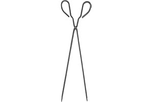 POPETPOP Extra Long Heavy Duty Fire Tongs Clamp with Nonslip Grip for Handling Charcoal Firewood and Trash Ideal for Fireplace BBQ Campfire Use